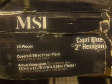 10 Pieces MSI Capri Blue Hexagon Tile