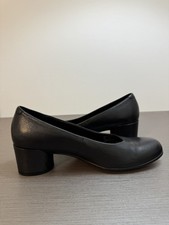Ecco Women's Black Leather heel shoesShape Mod Block Pump size 38