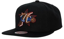 Mitchell & Ness Blck NBA Philadelphia 76ers Team Ground 2.0 HWC Snapback - OSFA