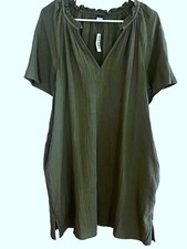 Old Navy Olive Green Casual Dress Medium