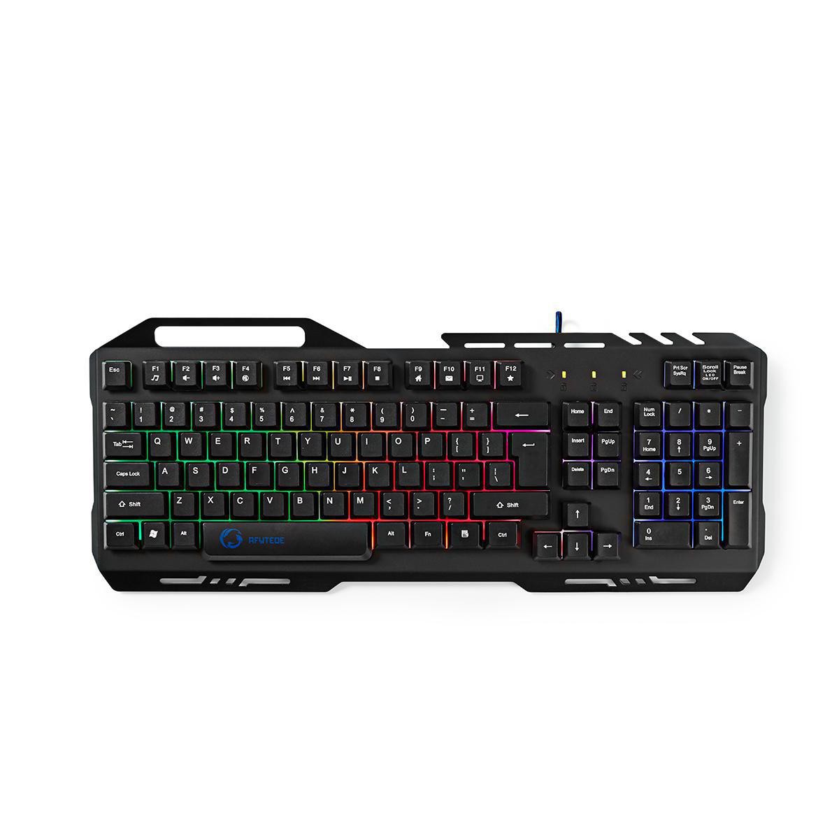 Clavier PC gamer Nedis rétroéclairé USB et support téléphone portable intégré