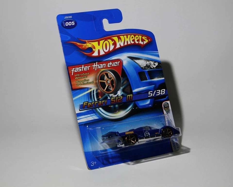 2006 Hot Wheels Faster Than Ever #5 First Editions 5/38 FERRARI 512 M Blue FTE - Image 3 of 4