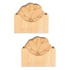 2 Sets Tassenuntersetzer Becher Bambusbechermatte Tee-Untersetzer