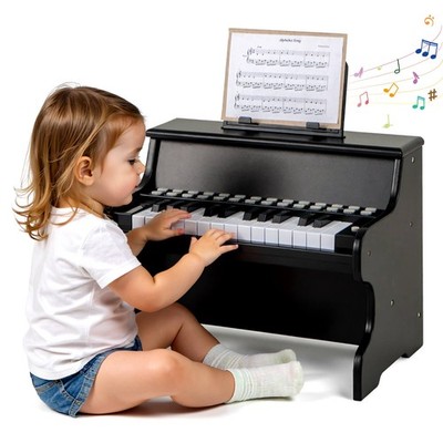 25 Keys Digital Piano w/Music Stand, Teaching Mode, Lighted Keys, 6 Instruments