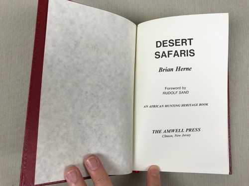 DESERT SAFARIS *Signed* by Brian Herne, AMWELL PRESS Leather African Hunting Her - Picture 5 of 16
