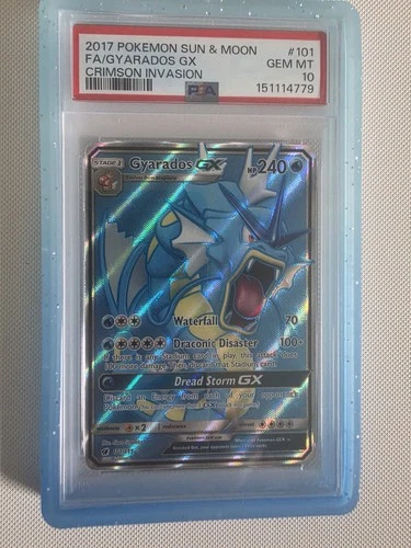 2017 Pokemon Sun & Moon Crimson Invasion Gyarados GX 101 Fresh Cert PSA 10