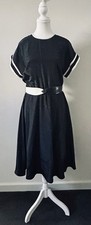 Peer Gynt Dress Size 10 AU&UK/6 US Vintage Black Midi With Detachable Belt 50s