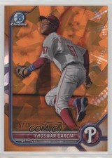2022 Bowman Chrome Sapphire Edition Prospects Orange 25/75 Yhoswar Garcia 11oh