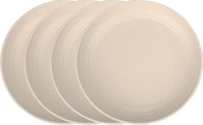 LuckyZone 7.8 Inches Unbreakable Wheat Straw Plates - Inches, Beige 