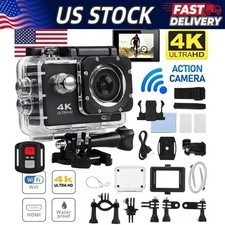 4K Action Camera Sport Video Waterproof Wifi 1080P HD Cam 170 Remote For Go Pro