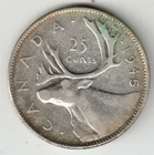 1945 George VI Silver Quarter