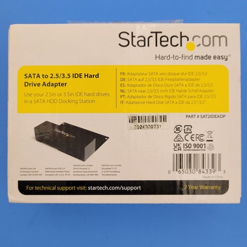 StarTech SATA to 2.5" or 3.5" IDE Hard Drive Adapter for HDD Docks SAT2IDEADP - Afbeelding 2 van 7