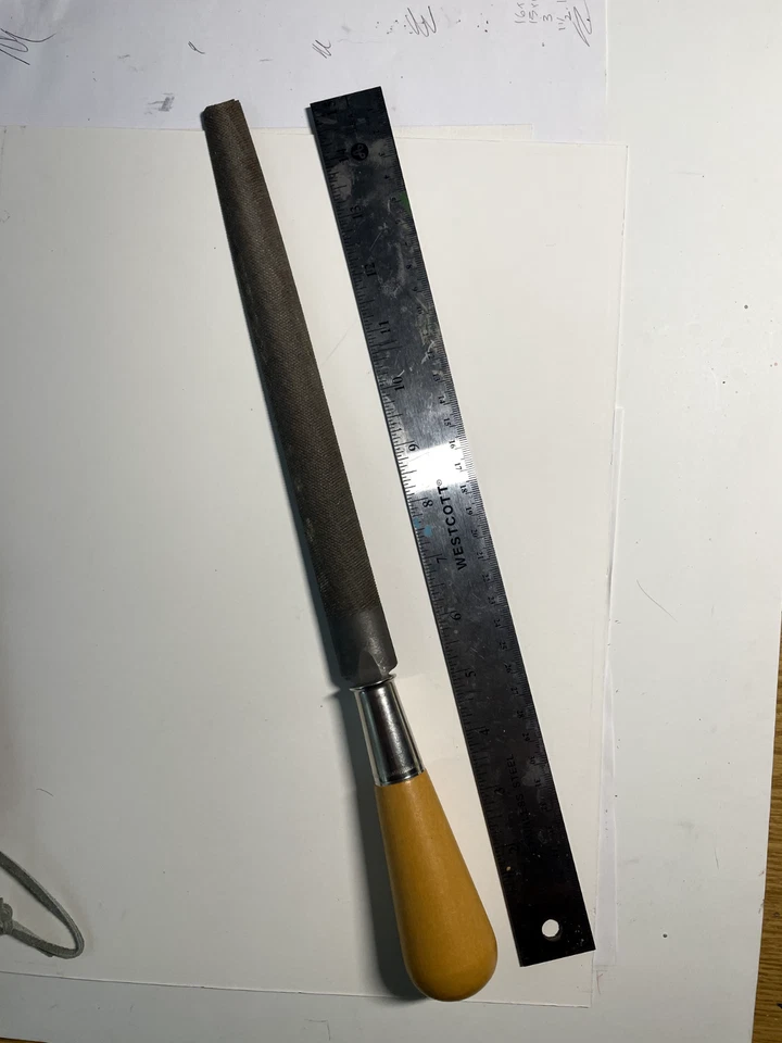 Nichoson 8” Two Sided Rough File W/ Wood Handle - Image 3 of 3