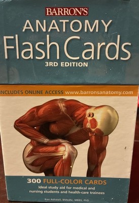 Barron's Anatomy Flash Cards 3rd Edition 300 Full Color Cards