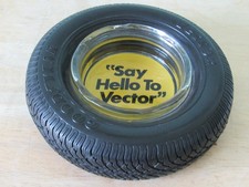 Goodyear Tire Ashtray Vector Say Hello To Vector - 1977 Goodyear Tire Ashtray Vector Say Hello To Vector - 1977