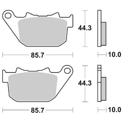HARLEY DAVIDSON XR X 1200 Plaquettes De Frein Arrière SBS 808 LS 2010-2012 - Photo 1/4