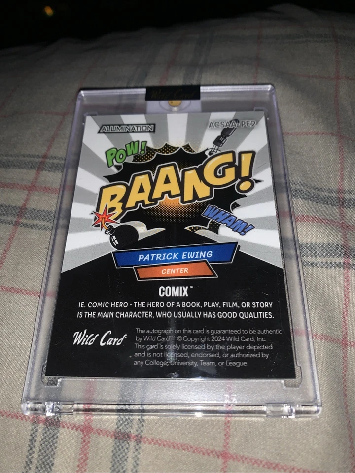 Comodín de aluminio 2024 Comix Patrick Ewing verdadero 1/1 automático Foto 2 de 4