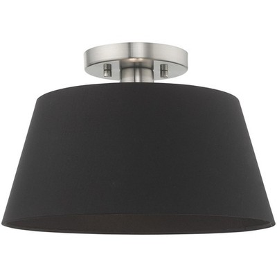 Livex Lighting 51352-91 Belclaire Semi-Flush Mount Brushed Nickel