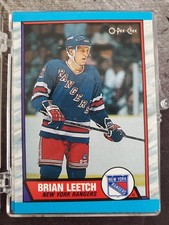 1989-90 OPC #136 BRIAN LEETCH ROOKIE CARD KSA 10 GEM MINT