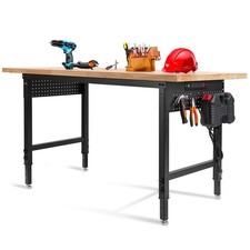 Height Adjustable Workbench Heavy Duty Work Table 2000 LBS Load Capacity