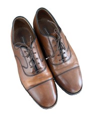 Johnston Murphy Melton Cap Toe Tan Brown Leather Oxfords Dress Shoes 9 D/B