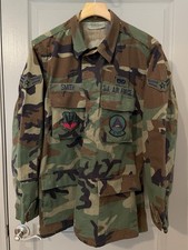 Vintage 90s Woodland BDU Coat Size Medium-Long 1999 US Air Force