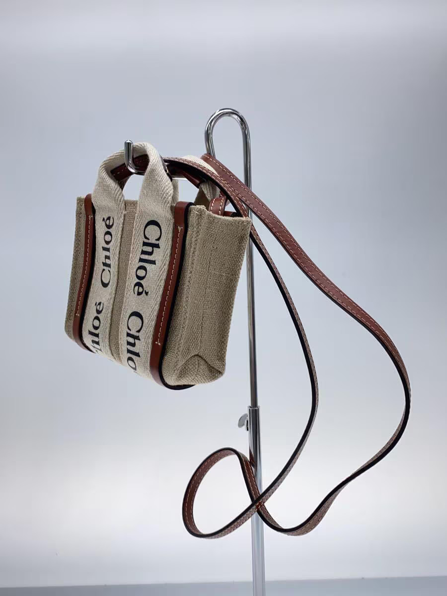 Chloe Nano Tote Shoulder Bag Canvas BEG CHC22AP235I2690U Japan Import