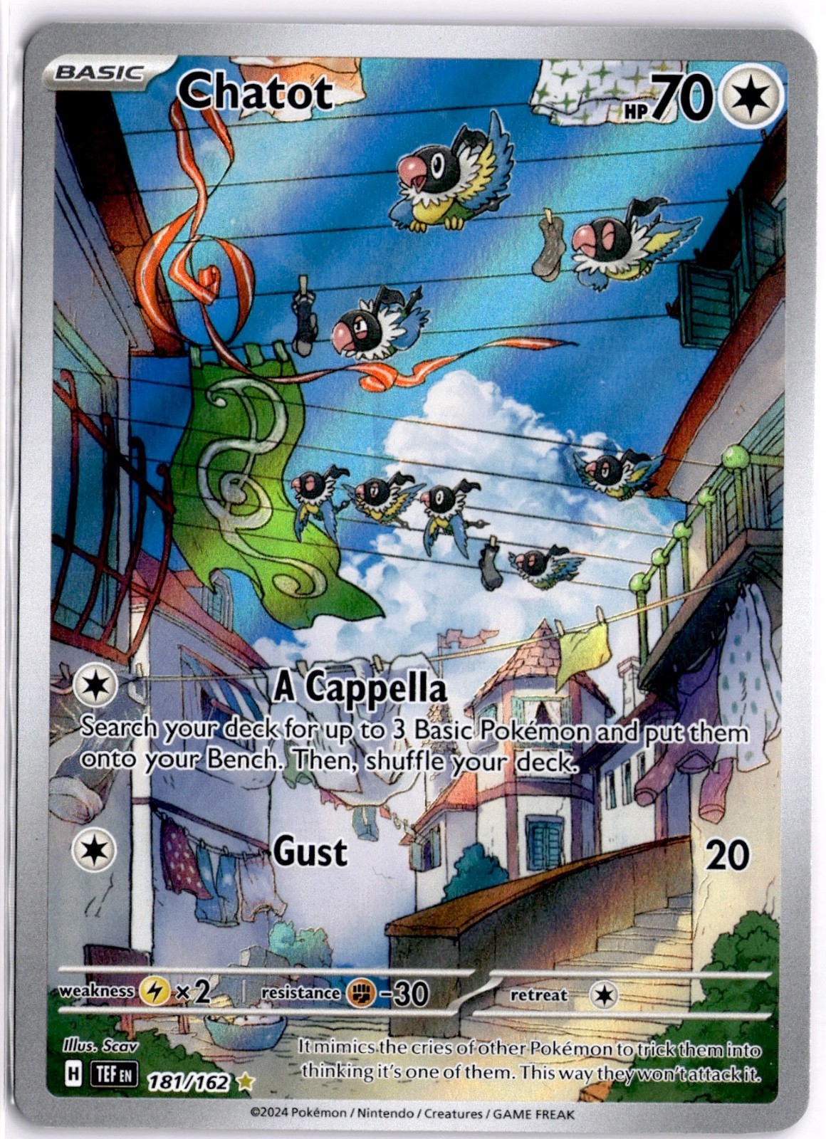 Chatont Chatot Holo Illustration Rare SV05: Temporal Forces 181/162 NM | eBay