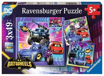 NEW Ravensburger 3x49 Pieces Jigsaw Puzzle 5+ Ages Calling all Batwheels!