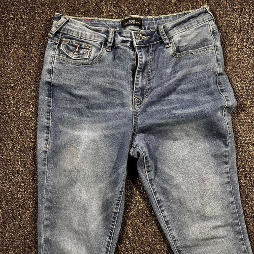 True Religion Halle High Rise Super Skinny Jeans Damen 28 Blau Denim Distressed - Bild 3 von 7