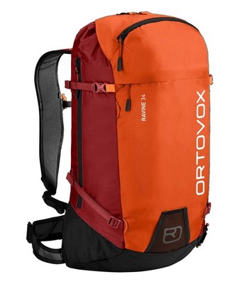 Rucksack Ski Alpinismus Freeride ORTOVOX RAVINE 34 Farbe Hot Orange