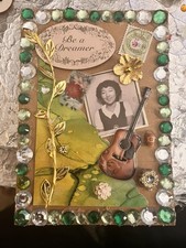 Junk Journal material. 5 Vintage Journal Ephemera. Floral Cards W/ Envelopes.