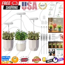 Adjustable LED Grow Lights with Auto Timer - Perfect for Indoor Plants