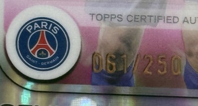Senny Mayulu 2024-25 Topps Chrome UEFA UCC PSG RC Pink Lava