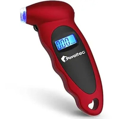 Digital Tire Pressure Gauge, Accurate Air Tire Gauge with Backlit LCD Red 1PK