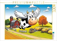 Calvendo Puzzle Flying Cows | 1000 Pieces, Finished Size 25.2 × 18.9 In (64 × 48