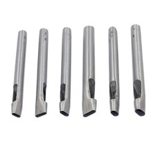 DGOL 6 Sizes Leather Oval Hole Punch Belt Hollow Punching Cutting Silver