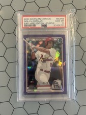 2020 BOWMAN CHROME NOLAN GORMAN SAPPHIRE EDITION-PURPLE /20 PSA 10 POP 2!!!