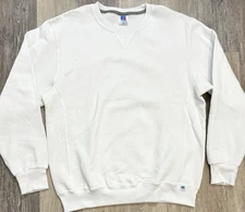 Russell Athletic Y2K Crewneck Sweatshirt Size Large White Pullover New
