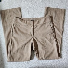 Ann Taylor Factory Women's Tan Herringbone Bootcut Dress Pants Size 6