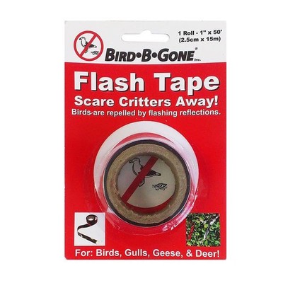 Bird-B-Gone Iridescent Red and Silver Mylar Film Flash Tape Bird Deterrent 1 W x