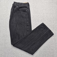 Levis 505 Jeans Mens 38x34 Black Straight Leg Denim Vintage Workwear Grunge
