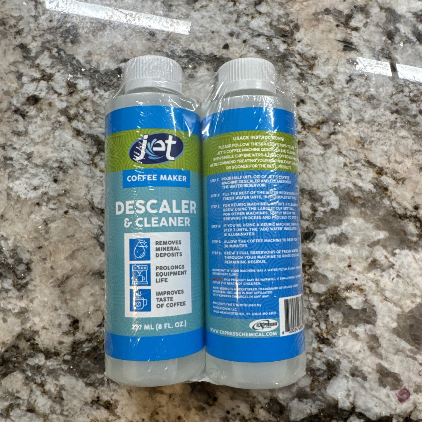 Descaler Cleaner 2 Pack 8oz Removes Mineral Deposits Improves F