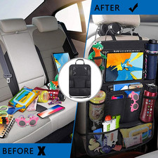 2PCS Car Seat Back Organizer,Extra Large Capacity Car Seat Organizer with 6 M...