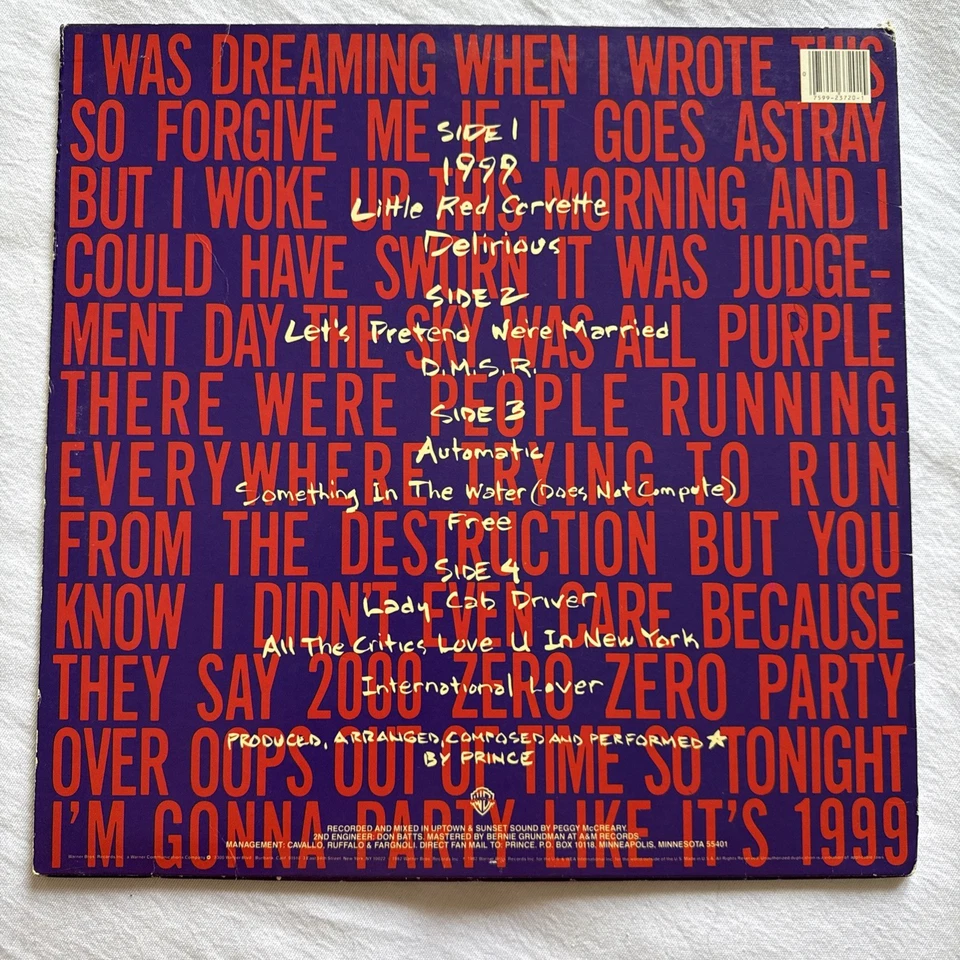 Prince 1999 - Double LP 12” Album - Vinyl Records - 1982 Original - Image 2 of 4