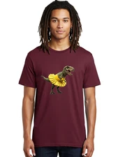 T-Rex-In-Yellow-Tutu Mens Graphic Tee, 100% Cotton, Casual Summer Wear
