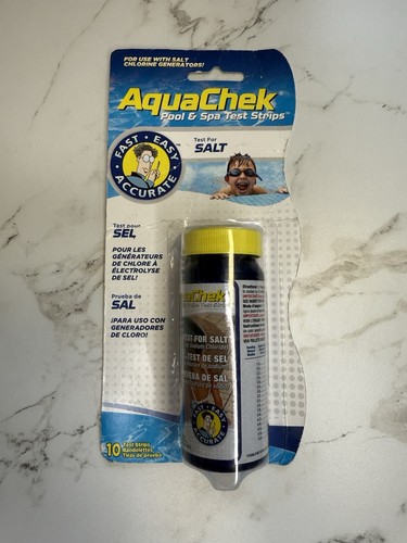 AquaCheck Pool and Spa Test Strips For Salt Made in USA 10 Count Per Package New