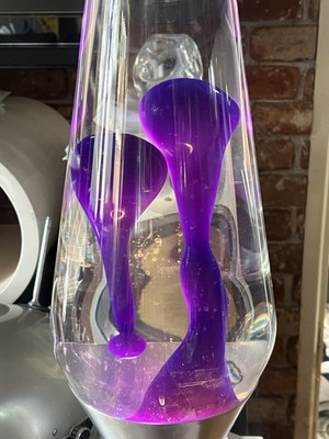 Very Bright Purple & Clear Mathmos Astro Bottle Lava Lamp Bottle Only