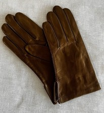 LEATHER GLOVES womens made in ITALY lined M