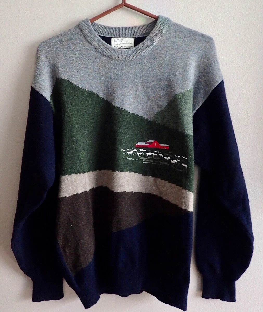 Woolly Jumpers New Zealand Sweater Medium Pure Wool Sheep